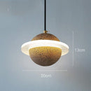 Planet Small Chandelier Red Single Head Bedroom Bedside Lamp