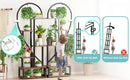 Plant Stand 6-Tier Heart Shaped
