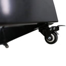 Black Metal Planter Medium with Wheels – For Artificial Boxwood Hedges