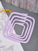 Plastic Square Hoop Nurge 170-13 Pastel Lilac