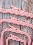 Plastic Square Hoop by Nurge 170-13 Pastel Pink