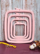 Plastic Square Hoop Nurge 170-14 Pastel Pink