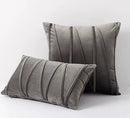Pleated mustard yellow short wool velvet pillowcase for living room