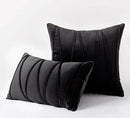 Pleated mustard yellow short wool velvet pillowcase for living room