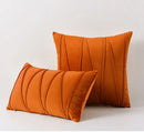 Pleated mustard yellow short wool velvet pillowcase for living room