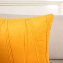 Pleated mustard yellow short wool velvet pillowcase for living room