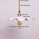 Pleated white fabric pendant light bedroom ceramic wood decor