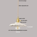 Pleated white fabric pendant light bedroom ceramic wood decor