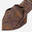 Trevi - Printed Madder Silk Tie - Plum