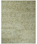 Plush Beni Ourain 12.5x15 Ivory and Moss Olive Moroccan Rug Made with fine Wool