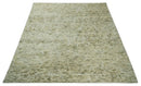 Plush Beni Ourain 12.5x15 Ivory and Moss Olive Moroccan Rug Made with fine Wool