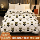 Plush black & white chevron winter raschel blanket bedroom throw