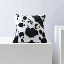 Plush black white flower cushion cover living room decor