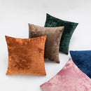 Plush dark grain velvet pillow cover living room decor