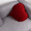 Plush leaf shaped throw pillows in sage and mustard for living room