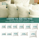 Plush white goose feather insert pillow bedroom & living room decor