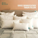 Plush white goose feather insert pillow bedroom & living room decor