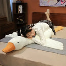 Plush white goose sleep body pillow – bedroom festival gift