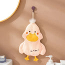 Plush white & gray duck terry towel kitchen cleaning cloth