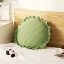 Plush white & soft pink 3d flowers pillows bedroom home decor
