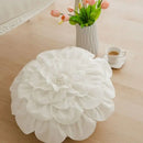 Plush white & soft pink 3d flowers pillows bedroom home decor