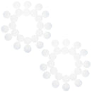 Set of 24 White Plastic Easter Eggs 2.25 Inches