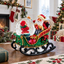 Santa's Joyful Sleigh Ride Mini Snow Water Globe