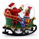 Santa's Joyful Sleigh Ride Mini Snow Water Globe