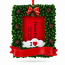 Pinecone Adorned Picture Frame Ornament: 4.5 x 3.5 Inches
