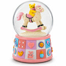 Teddy Bear Rocking Horse Musical Snow Globe - Nursery Decor 5.7 Inches