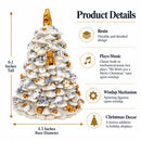 White Christmas Tree Spinning Musical Figurine