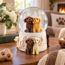 Dogs Party Musical Water Snow Globe