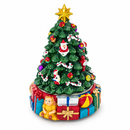 Animated Musical Christmas Tree Figurine - Rotating Deck the Halls Music Box