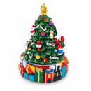 Animated Musical Christmas Tree Figurine - Rotating Deck the Halls Music Box