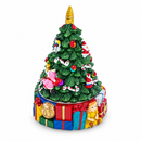 Animated Musical Christmas Tree Figurine - Rotating Deck the Halls Music Box