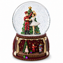 Dancing Nutcracker and Ballerina Musical Water Snow Globe