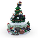Animated Musical Penguin Christmas Tree Figurine - Rotating Music Box
