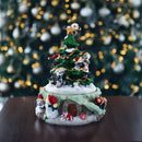 Animated Musical Penguin Christmas Tree Figurine - Rotating Music Box