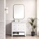 James Martin Breckenridge 36" Single Bathroom Vanity, Bright White
