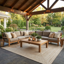 Cream Braided Faux Jute Outdoor Rug
