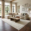 Ivory Alya 3D Medallion Fringe @Area Rug - Clearance