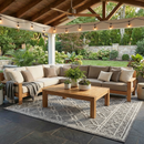 Diah Black & Bone Outdoor Area Rug - Clearance