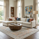 Vaeda Blue & Beige Thick Luxe Rug