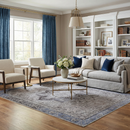 Rosman Blue&Beige - Promo Washable Area Rug - Clearance