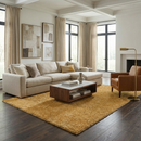 Heavenly Solid Mustard Plush Rug - Clearance