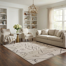 Azzan Cream & Charcoal Area Rug - Clearance