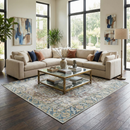 Blue Catigpian Distressed Washable Area Rug - Clearance