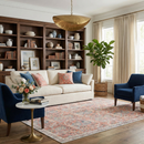 Urpi Rose & Blue Washable Area Rug - Clearance