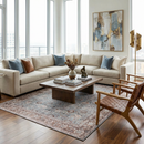 Dauis Blue Persian Style Washable Rug - Clearance
