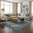 Mardin Turquoise Area Rug - Clearance